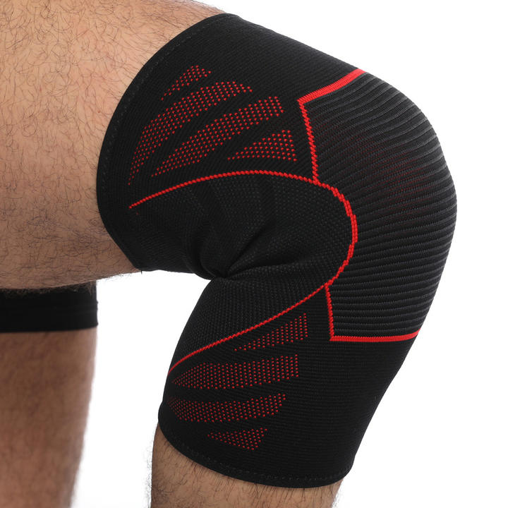 Fitness Basketball Running Cycling Functional Knitted High Elasticity Knee Pads Shock Absorption Protection Tendon Knee Pads