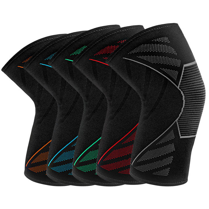 Fitness Basketball Running Cycling Functional Knitted High Elasticity Knee Pads Shock Absorption Protection Tendon Knee Pads