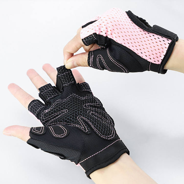 Fitness Half Finger Gloves for Men and Women Outdoor Sports Breathable Cycling Yoga Gloves for Gym Dumbbell Exercise China Manufacturing Distributor