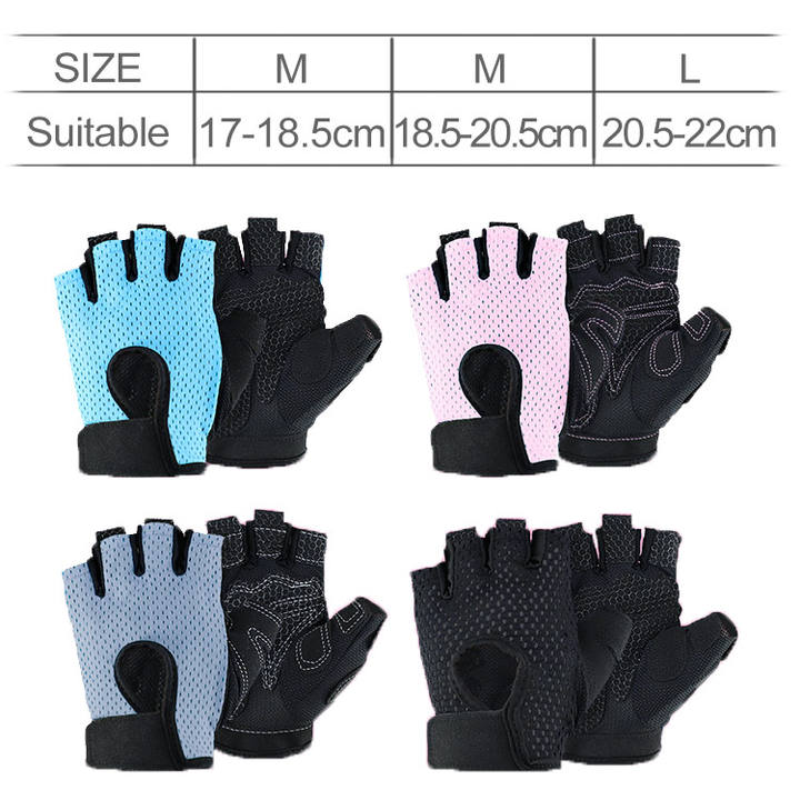 Fitness Half Finger Gloves for Men and Women Outdoor Sports Breathable Cycling Yoga Gloves for Gym Dumbbell Exercise China Manufacturing Distributor