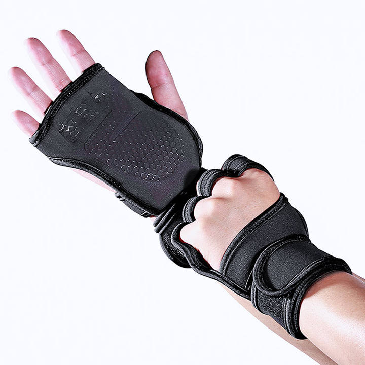 Fitness Training Anti slip Breathable Weightlifting Gym Cycling Half Finger Gloves Palm Protection Discount Wholesale