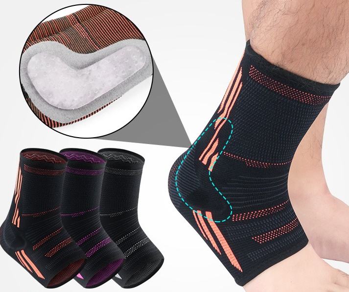 Fitness compression elastic ankle guard Adjustable ankle guard brace sprain ankle guard