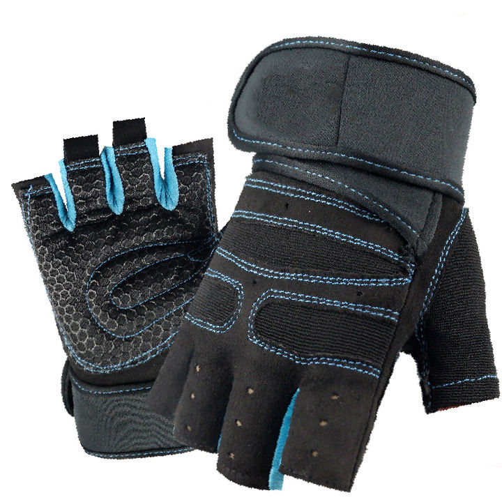 Fitness gloves for men and women anti slip wrist guards barbell riding sports equipment half finger gloves