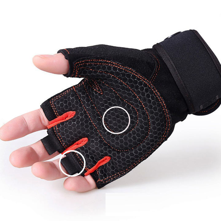 Fitness gloves for men and women anti slip wrist guards barbell riding sports equipment half finger gloves