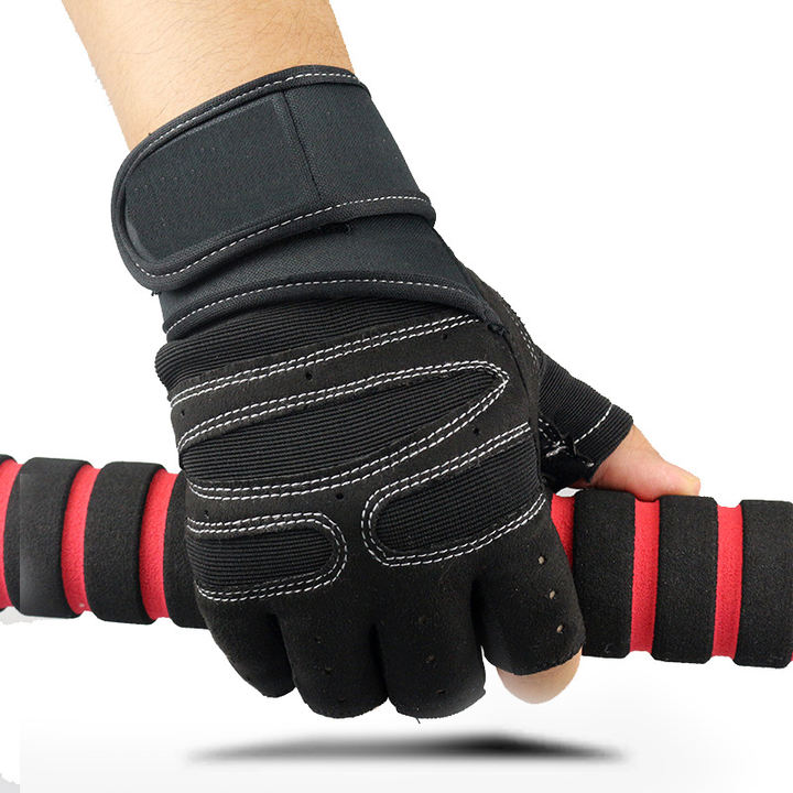 Fitness gloves for men and women anti slip wrist guards barbell riding sports equipment half finger gloves