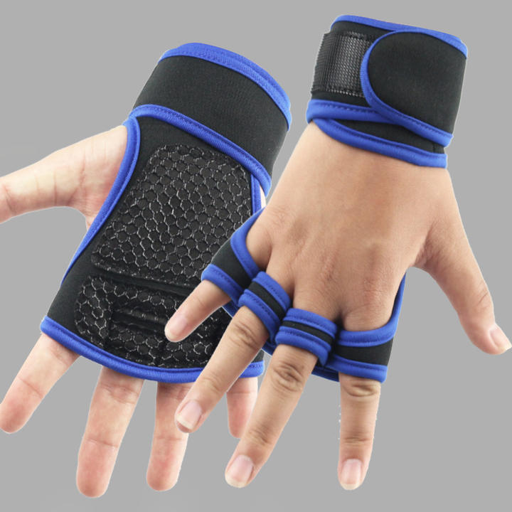 Fitness half Guide Body up Grip with dumbbell Male sports equipment wrist gloves Female hard pull barbell gloves