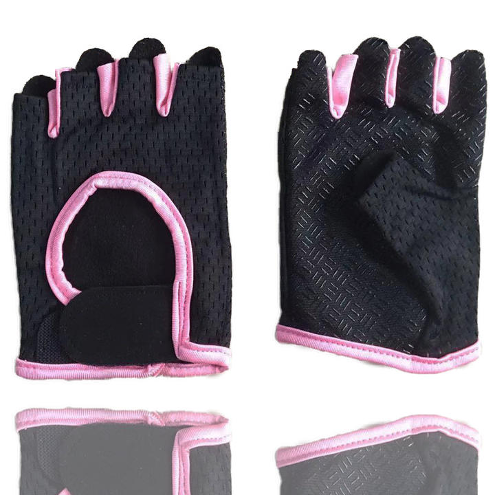 Fitness half finger gloves Women thin yoga exercise machine training miss hand back non-slip horizontal bar gloves Customized Manufacturing Solutions