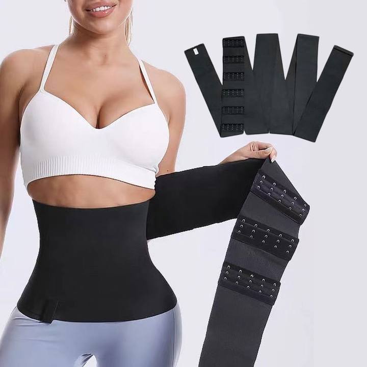 Flat Elastic  Wrap Control Best Ultra Slim Rubber Shaper Neoprene for Waist Trainer Band Bandage with reinforced hooks