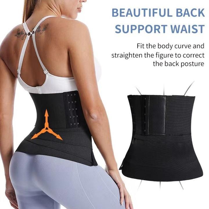 Flat Elastic  Wrap Control Best Ultra Slim Rubber Shaper Neoprene for Waist Trainer Band Bandage with reinforced hooks