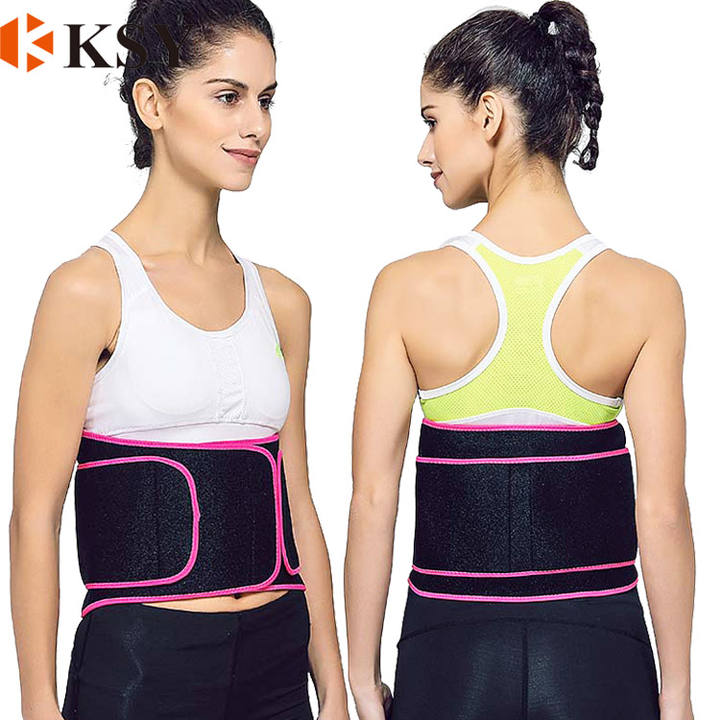 Free sample unisex sports breathable waist trimmers neoprene lower back brace waist trainer lumbar support belt