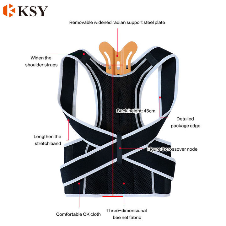 Fully Adjustable Back Posture Corrector Back Clavicle Support Belt For men and Women Brace corrector de postura