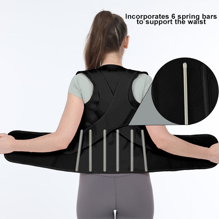 Fully Adjustable Spinal Brace Comfortable Effective Upper Back Brace Posture Corrector Back Orthopedic Straps for Men and Women Bulk Supply