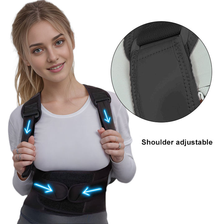 Fully Adjustable Spinal Brace Comfortable Effective Upper Back Brace Posture Corrector Back Orthopedic Straps for Men and Women Bulk Supply