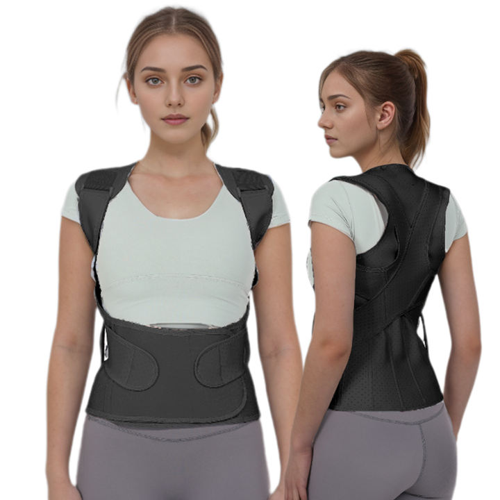 Fully Adjustable Support Brace | Improves Posture and Provides Lumbar Support Back Brace Posture Corrector