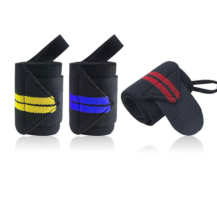 Gym Bodybuilding Weight Lifting Wristbands Elastic Breathable Sport Fitness Wrist Wrap Band Wholesale Factory Customization