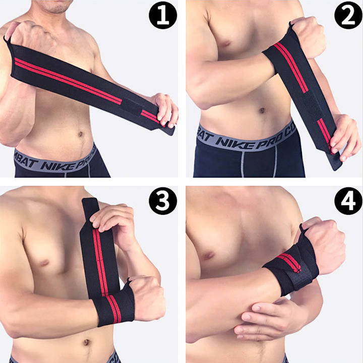 Gym Bodybuilding Weight Lifting Wristbands Elastic Breathable Sport Fitness Wrist Wrap Band Wholesale Factory Customization
