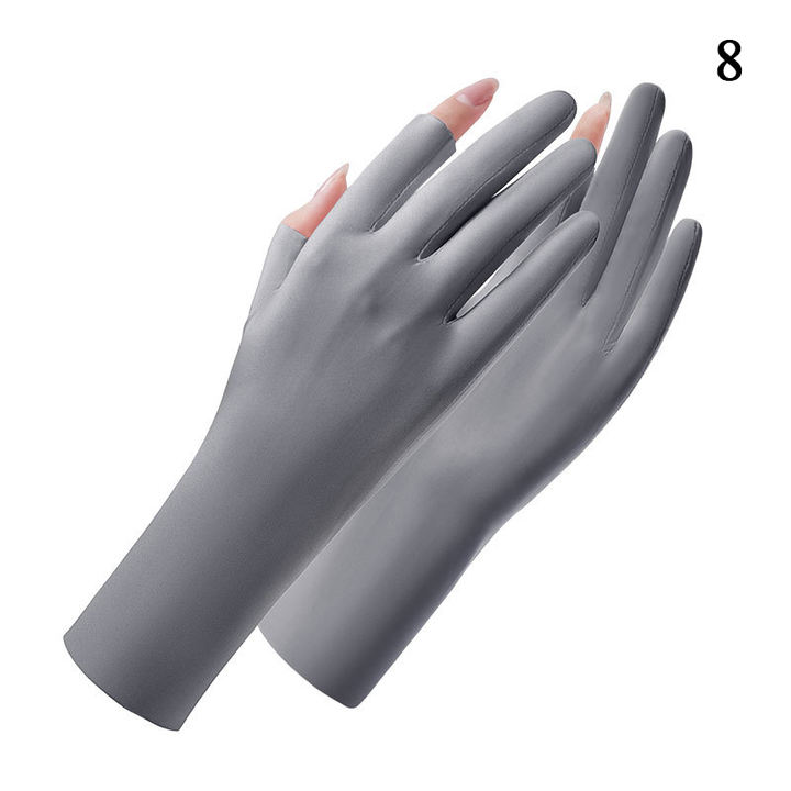 Half Fingers Gloves Anti Uv Radiation Protection Gloves Thin Fingerless Mitten Outdoor Driving Sunscreen Mittens Contract Manufacturing Trade