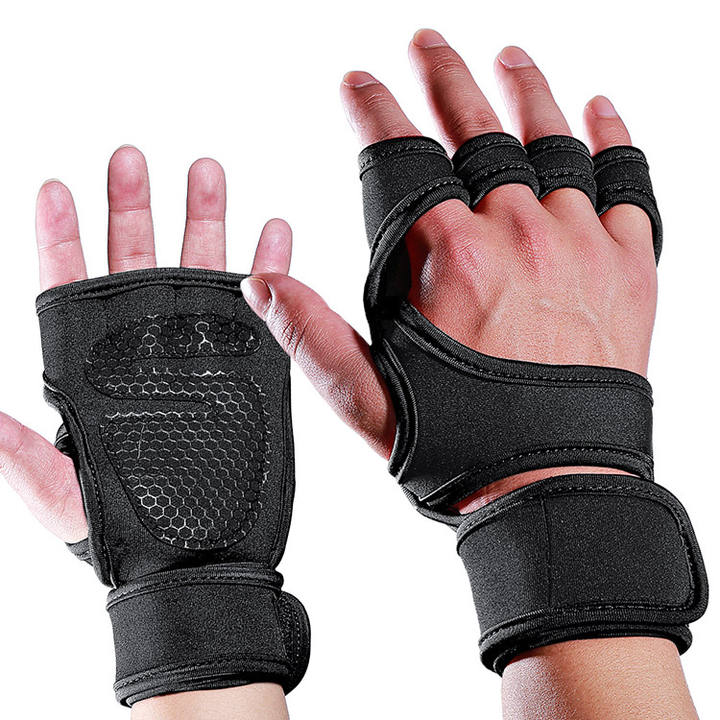 Half finger Fitness gauntlet lifting training Silicone non-slip gloves sport extension twine wrist protector OEM Manufacturer