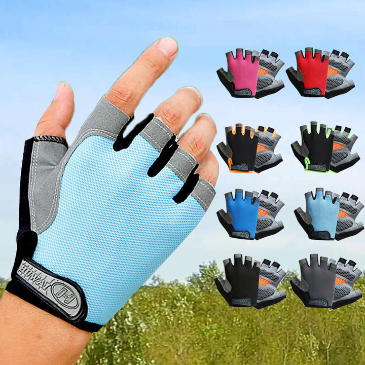Half finger gloves sports sunscreen bicycle summer silicone cycling men's and women's fitness gloves Customized Manufacturing Solutions