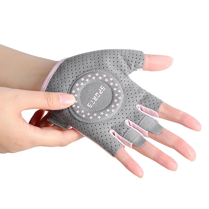 Half-finger sports gloves yoga fitness gloves Outdoor sports  women breathable exercise gloves