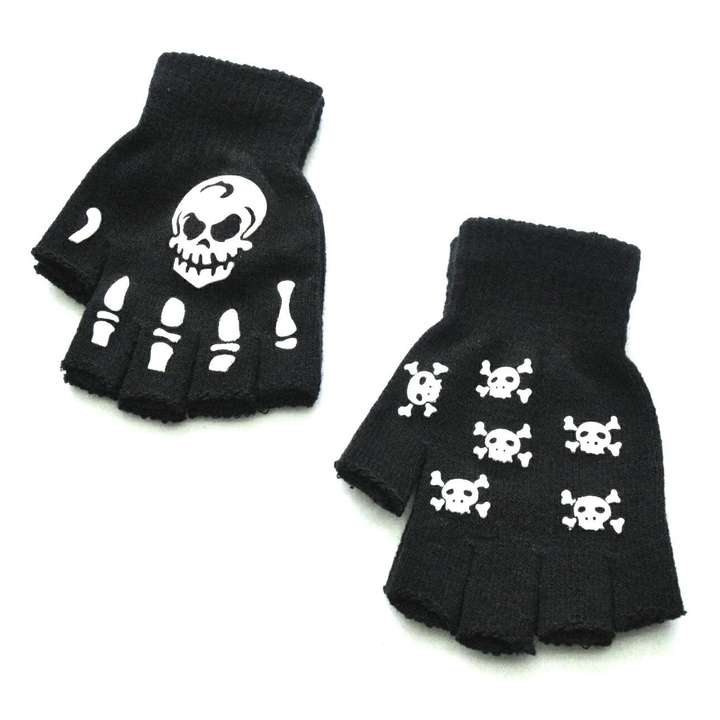 Halloween Horror Claw   Bone Skeleton Goth Anti Skid Rubber Non Slip Racing Riding Cycling Touch Screen Sports Winter Gloves Wholesale Factory Customization