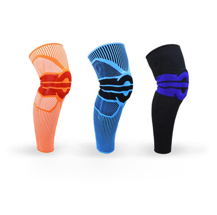 High Elastic 3D Knitting Gradient Decompression Knee Pads Larger Silica Gel Knee Sleeves Patella Protector for Sports Factory Authorized Wholesale Sourcing