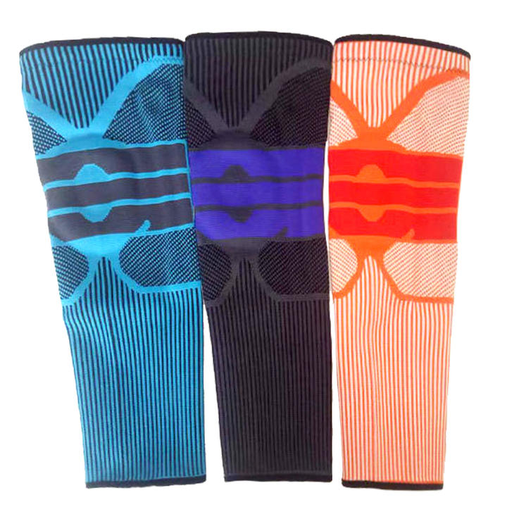 High Elastic 3D Knitting Gradient Decompression Knee Pads Larger Silica Gel Knee Sleeves Patella Protector for Sports Factory Authorized Wholesale Sourcing