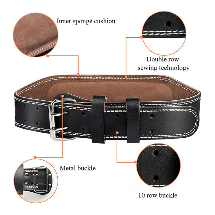 High Quality Heavy Duty PU Leather Weight Lifting Belt For Men And Women fitness