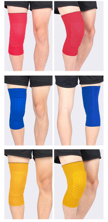 High elastic Honeycomb protection pad long leg compression sleeve basketball knee brace