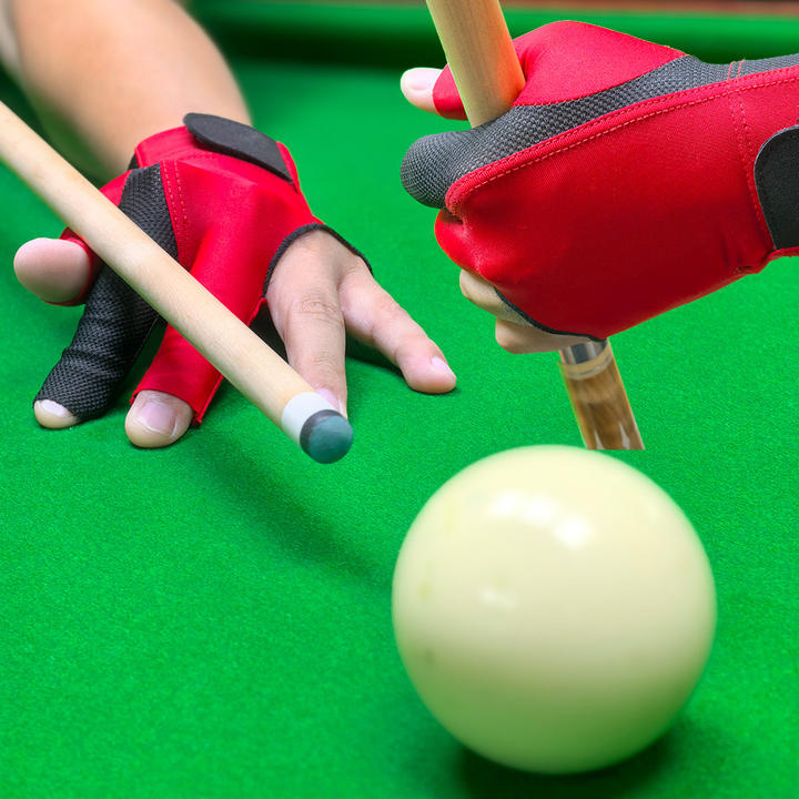 High elasticity anti slip wear-resistant breathable three finger leakage billiards gloves high-end table Ball gloves