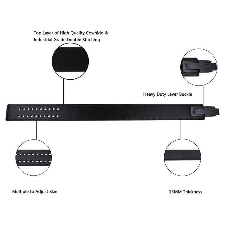 High quality Genuine cowhide belt  Gym Fitness Heavy Duty Leather Weight Lifting Belt for Men Women Powerlifting China Industrial Supplier
