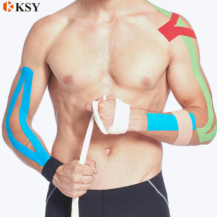 High quality Kinesiology tape muscle stick elastic sports tape waterproof bandage multi-size multi-color Mass Market Wholesale