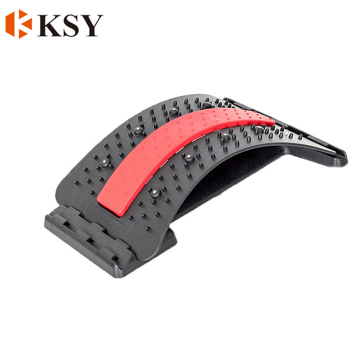 High quality Orthopedic Back Lumbar Support Spine back cracker Acupuncture magnetic therapy Massager Lower Back Stretcher Discounted Bulk Pricing