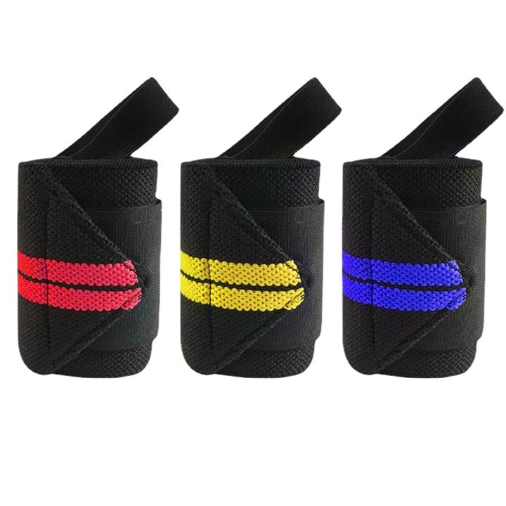 High quality man fitness strength training woven athletic adjustable strength wrap wrist brace