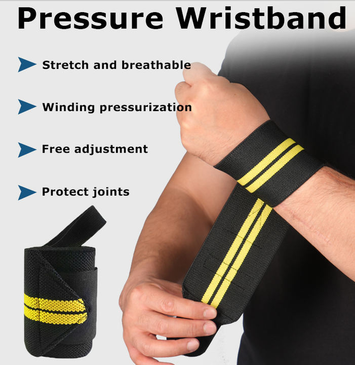 High quality man fitness strength training woven athletic adjustable strength wrap wrist brace