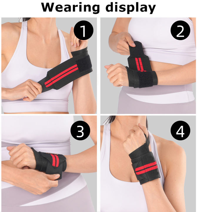 High quality man fitness strength training woven athletic adjustable strength wrap wrist brace