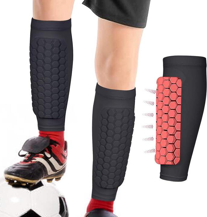 Honeycomb leg protectors men's leg pads football anti-collision anti-slip protection fixed equipment leg protectors Wholesale Bulk Supply