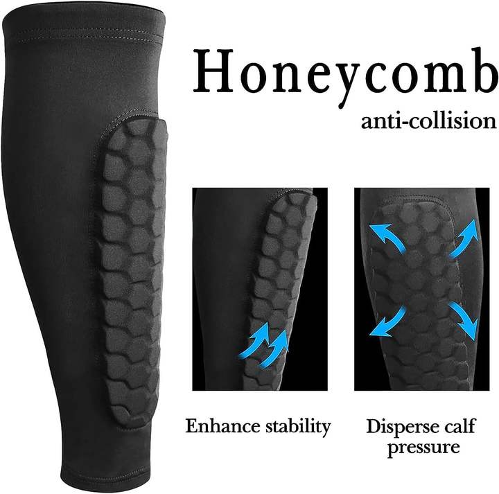 Honeycomb leg protectors men's leg pads football anti-collision anti-slip protection fixed equipment leg protectors Wholesale Bulk Supply