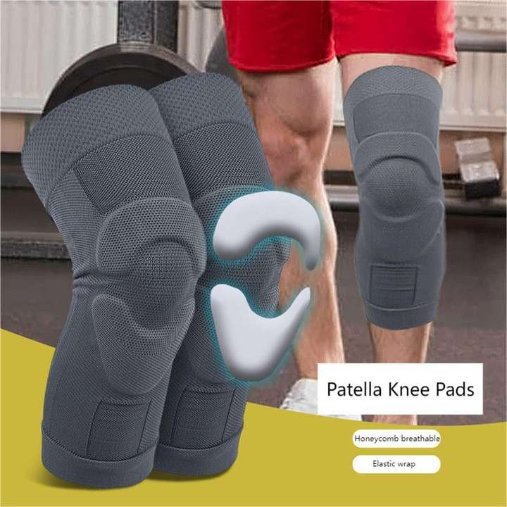 Honeycomb sports knee pads meniscus compression fixed knee silicone anti-collision running sports protective sleeve