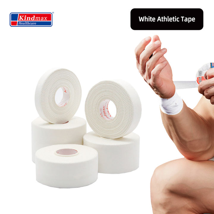 Hot Sale Cotton Adhesive Wrist Ankle Tape White Athletic Sports Rigid Strapping Tape