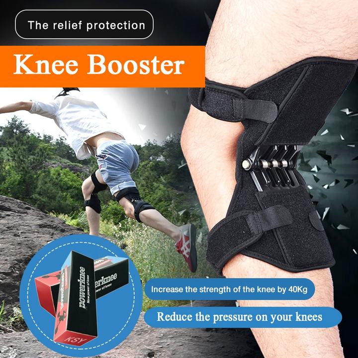 Hot Sales Breathable Knee Support Force Patella Booster Powerful Spring Knee Brace For Joint Pain Relief