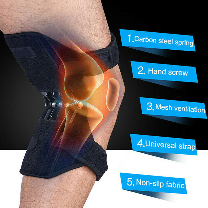 Hot Sales New Design Powerful Spring Knee Support Patella Protector Breathable Knee Pads for Knee Pain Relief Overseas Manufacturing