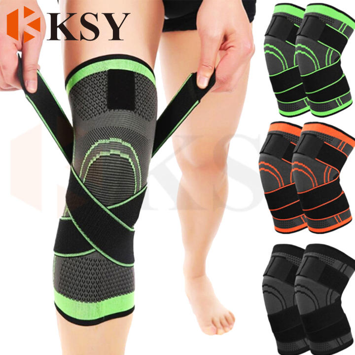 Hot Selling Woven Compression Knee Sleeve Brace For Men & Women Knee pad Support With Adjustable Strap For Pain Relief B2B Factory Pricing