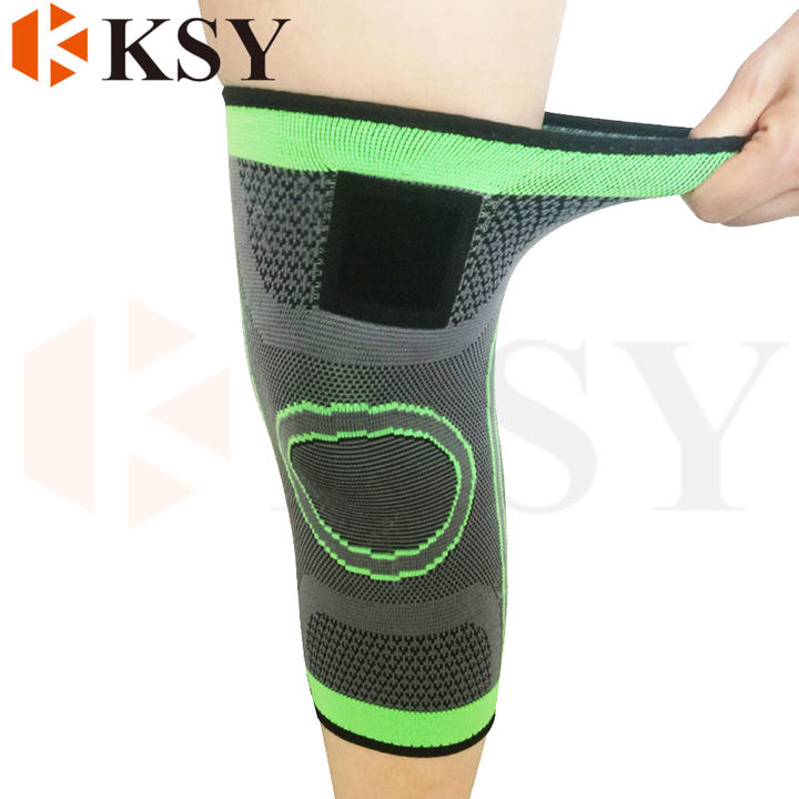 Hot Selling Woven Compression Knee Sleeve Brace For Men & Women Knee pad Support With Adjustable Strap For Pain Relief B2B Factory Pricing