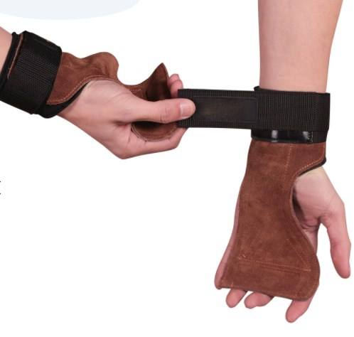 Hot sale Cowhide Wrist Brace Weight Lifting Straps Palm Pad Guard Gym Fitness Palm Protector For Exercise Factory Direct Sales