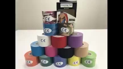 Hot sale Kinesiology Tape Muscle Bandage Sports Cotton Elastic Adhesive Strain Injury Tape Knee Muscle Pain Relief Stickers Wholesale Factory Customization