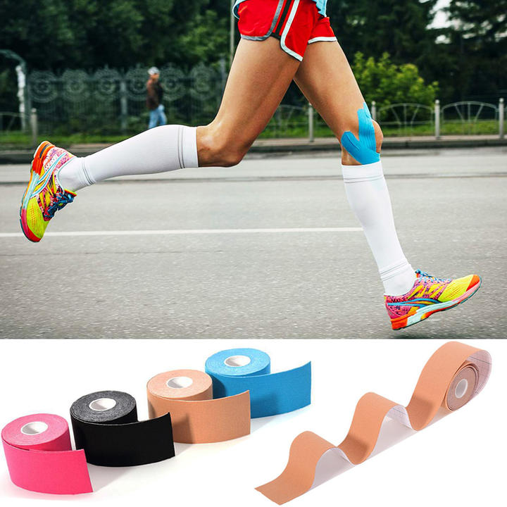 Hot sale Kinesiology Tape Muscle Bandage Sports Cotton Elastic Adhesive Strain Injury Tape Knee Muscle Pain Relief Stickers Wholesale Factory Customization