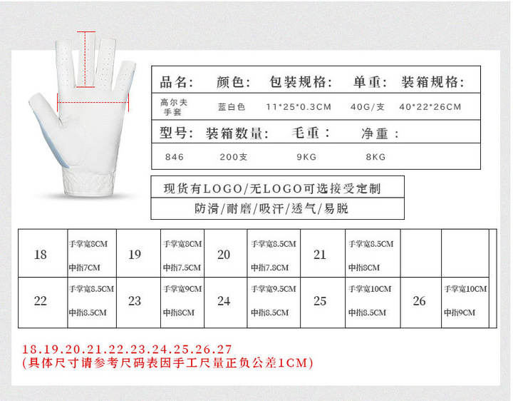 Ice silk breathable fabric fingerless gloves Non-slip and wear resistant golf gloves Manufacturer and Supplier