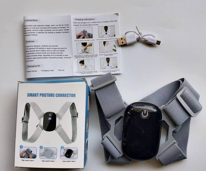 Intelligent Posture Corrector Back Posture Trainer Clavicle Spine Shoulder Correction Smart Tips Adjustable Length Back Support Large Order Wholesale Export