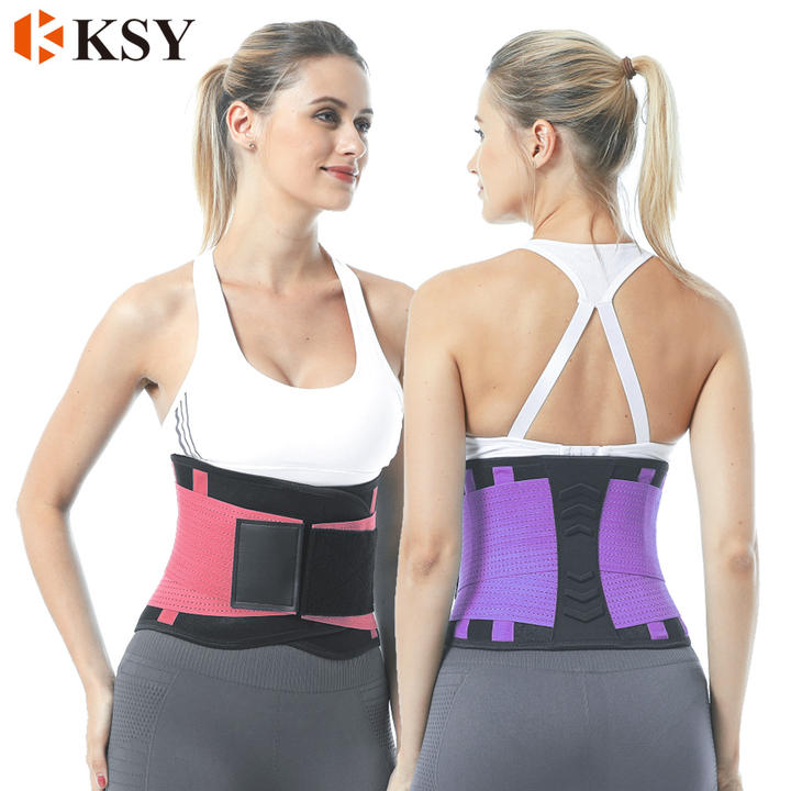 KSY Adjustable Neoprene Waist Protection Wrap Band Back Lumbar Support Brace Women Stomach Sweat Waist Trainer Trimmer Belt Customized Manufacturing Solutions